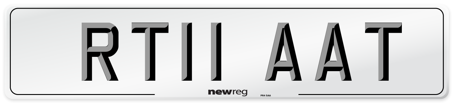 RT11 AAT Number Plate from New Reg